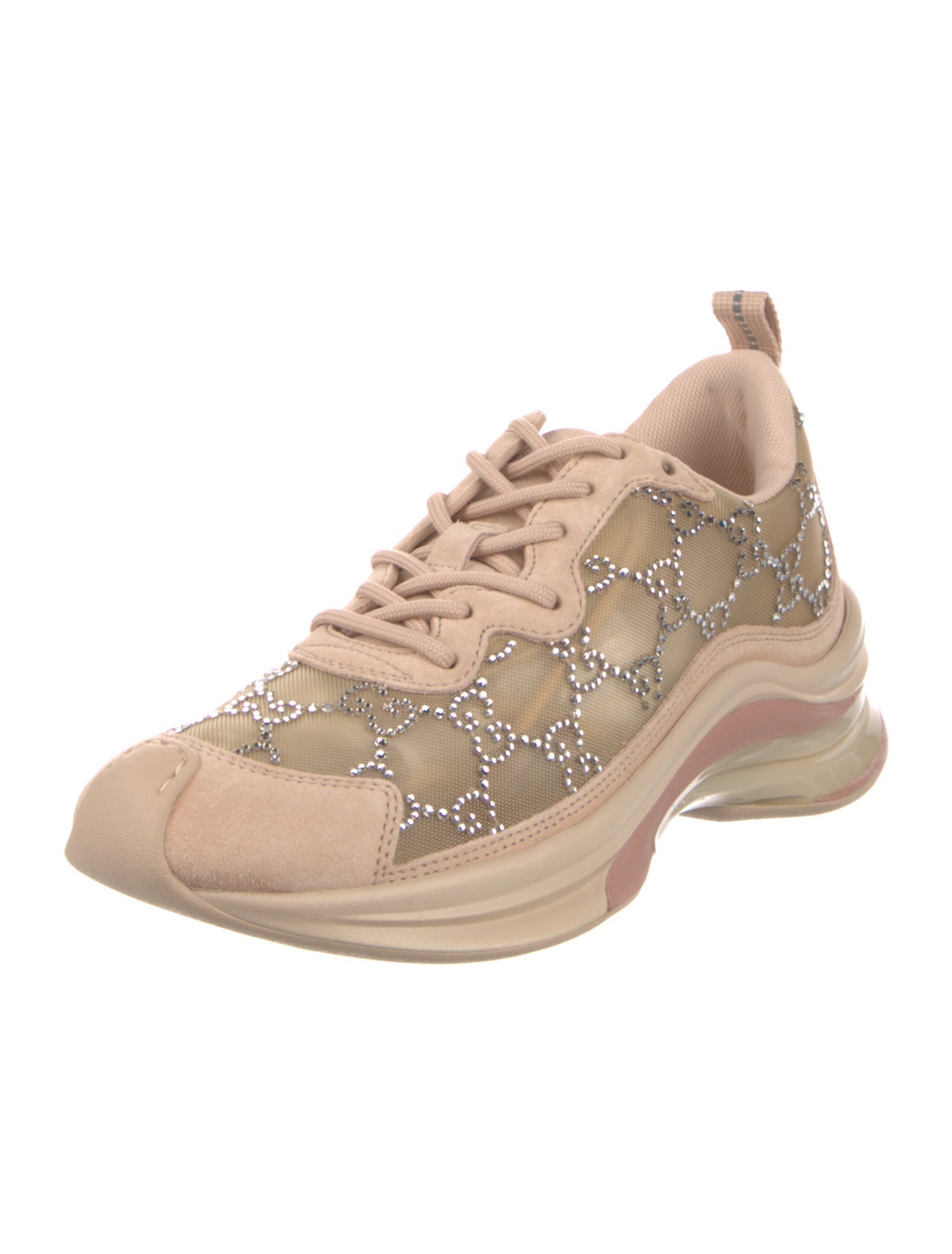 Gucci Mesh Colorblock Pattern Sneakers